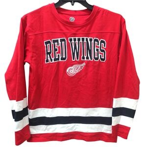 NHL‎ Detroit Red Wings Long Sleeve Hockey Jersey Long Sleeve T Shirt Size M